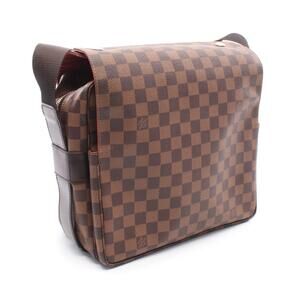 Louis Vuitton Bag Leather Damier Shoulder Canvas Brown Naviglio